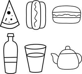 Food and drink icon set