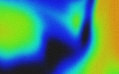 Vibrant heatmap blur, colorful grainy gradient noise texture abstract art background