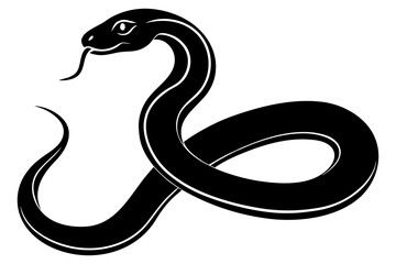 snake  silhouette vector illustration white background