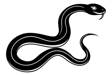 snake  silhouette vector illustration white background