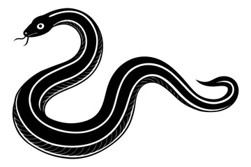 snake  silhouette vector illustration white background