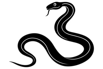 snake  silhouette vector illustration white background