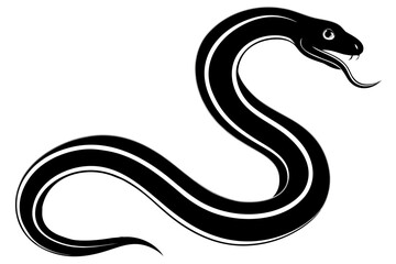 snake  silhouette vector illustration white background