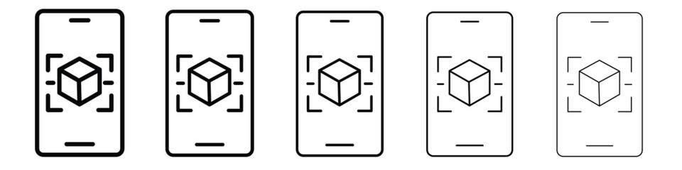 Ar apps icon vector Illustration style for mobile app, website ui designs