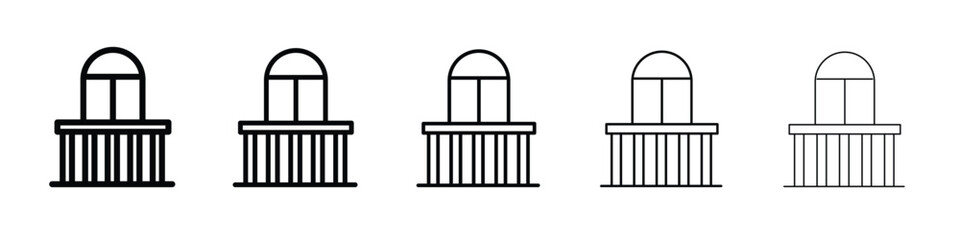 Balcony icon vector Illustration style for mobile app, website ui designs