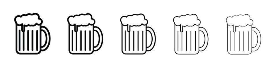 Beer icon vector Illustration style for mobile app, website ui designs