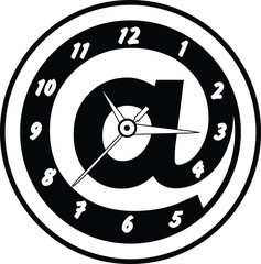 Clock vector, Clipart, Silhouette, Vector, icons, illustration, design.