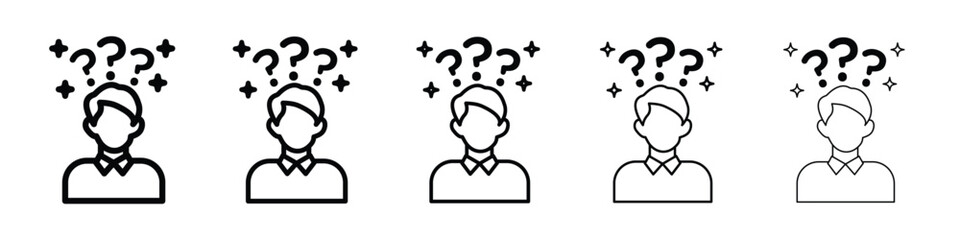 Curious human icon vector Illustration style for mobile app, website ui designs