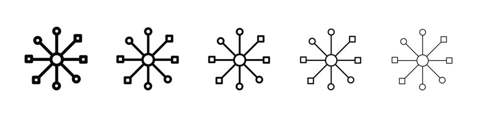 Multi channel icon vector Illustration style for mobile app, website ui designs