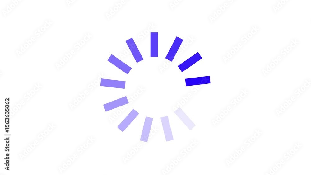 Poster animated spinning waiting icon on white background. loading circle animation. seamless loop on white