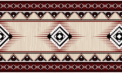 Navajo tribal vector seamless pattern. Native American ornament. Ethnic South Western decor style. Boho geometric ornament. Vector seamless pattern. Mexican blanket, rug. Woven carpet illustration