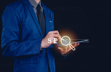 SEO, Data Search Technology, Search Engine Optimization searching for information. Using Search Console with your website. Finding data.