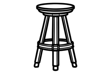 bar stool  silhouette vector 