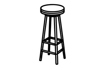 bar stool  silhouette vector 
