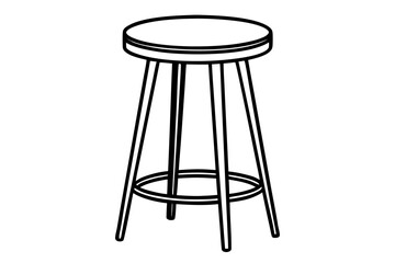 bar stool  silhouette vector 