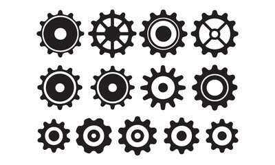  Industrial Gear And Cogwheel Icons - Mechanical Engineering Set