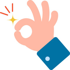 OK Hand Gesture Icon Positive Approval Symbol Vector