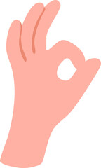 OK hand gesture symbolizing approval and agreement