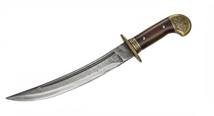 Decorative hunting knife isolated on white