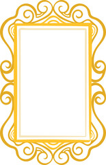 Golden Ornate Rectangle Frame – Luxury Vector Border