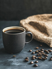 Brewing bold flavors coffee beans in a rustic setting