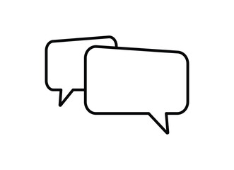 Speech bubble, speech balloon or chat bubble line art icon, talk message Bubble chat icon. web vector icon