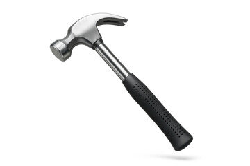 Modern claw hammer isolated on transparent background, essential construction tool.