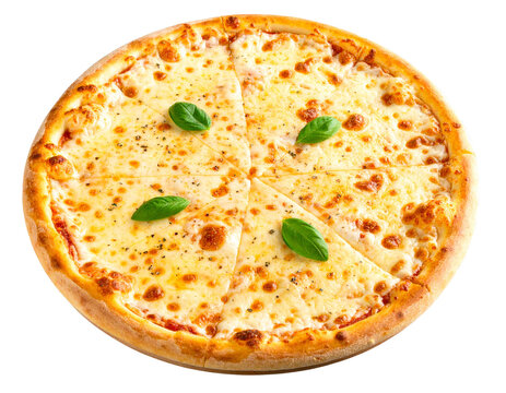 Bullseye with darts stuck in the center pg - Firefly_Cheesy Italian pizza isolated on transparent background .