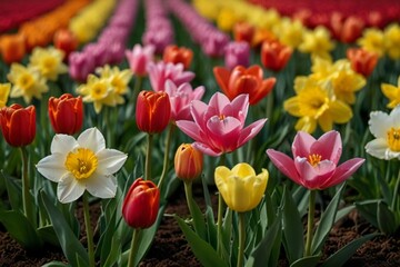 Obraz premium field of tulips