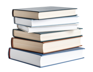 Bullseye with darts stuck in the center pg - Firefly_Stack of books isolated on transparent background. 