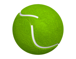 Bullseye with darts stuck in the center pg - Firefly_Tennis ball isolated on transparent background. 3D rendering .