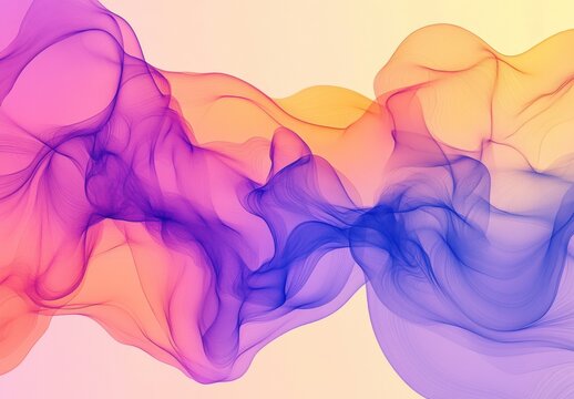 Vivid Abstract Smoke Waves. Dynamic colored smoke waves, ideal for vibrant backgrounds and modern design elements