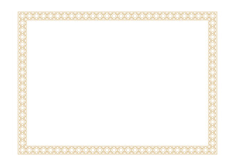 golden frame isolated on white