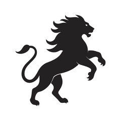 Leaping Lion In Mid Air Scene