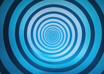 Naklejka premium Endless blue concentric circles creating an optical illusion of a tunnel with a hypnotic, mesmerizing effect