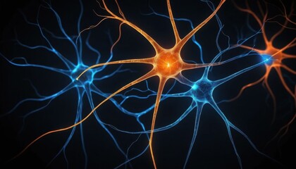 Fractal blue light waves illuminate a dynamic DNA illustration, creating an energetic and colorful abstract space design