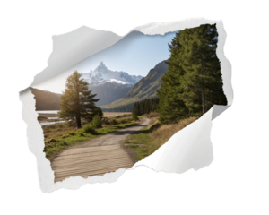 "Realistic Torn Paper Effect with Shadow | Transparent Background | Isolated White Ripped Edge Style"