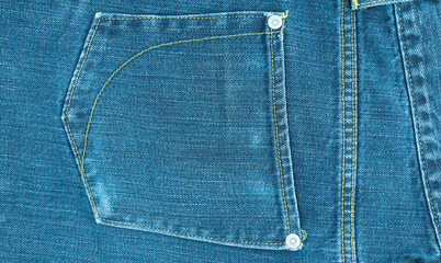 blue jeans pocket with seam