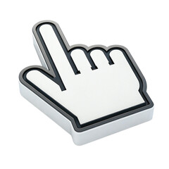  3d hand cursor on white