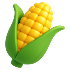 corn 3d icon on transparent background