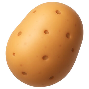 potato 3d icon on transparent background