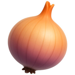 onion 3d icon on transparent background