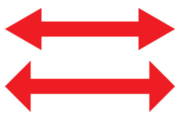 double sided arrow icon vector on white background. two way arrow icon