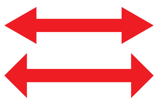 double sided arrow icon vector on white background. two way arrow icon