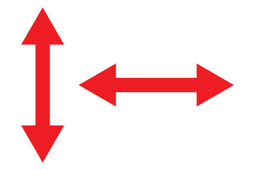 double sided arrow icon vector on white background. two way arrow icon