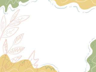 Pastel Botanical Frame Background Design