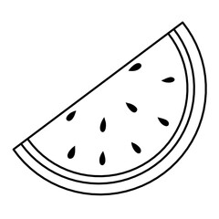Watermelon slice vector icon