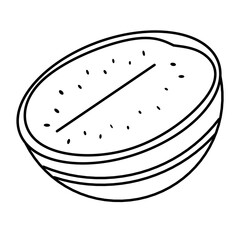 Watermelon slice vector icon