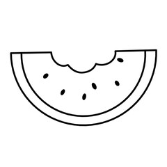 Watermelon slice vector icon