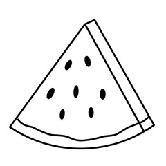 Watermelon slice vector icon